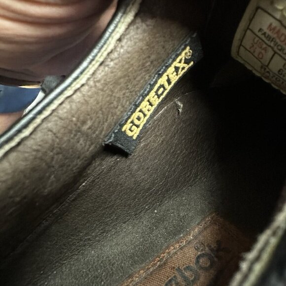 Vtg REEBOK Mens Oxford Brown Black Golf Shoes Cleats Lace Up Size 7.5 Gore-Tex main image 9